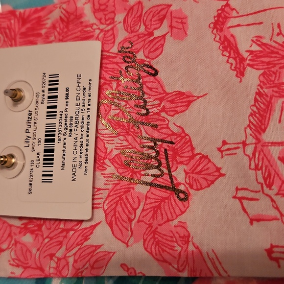 Lilly Pulitzer Gold and Silver Crystal Earrings - Picture 4 of 6